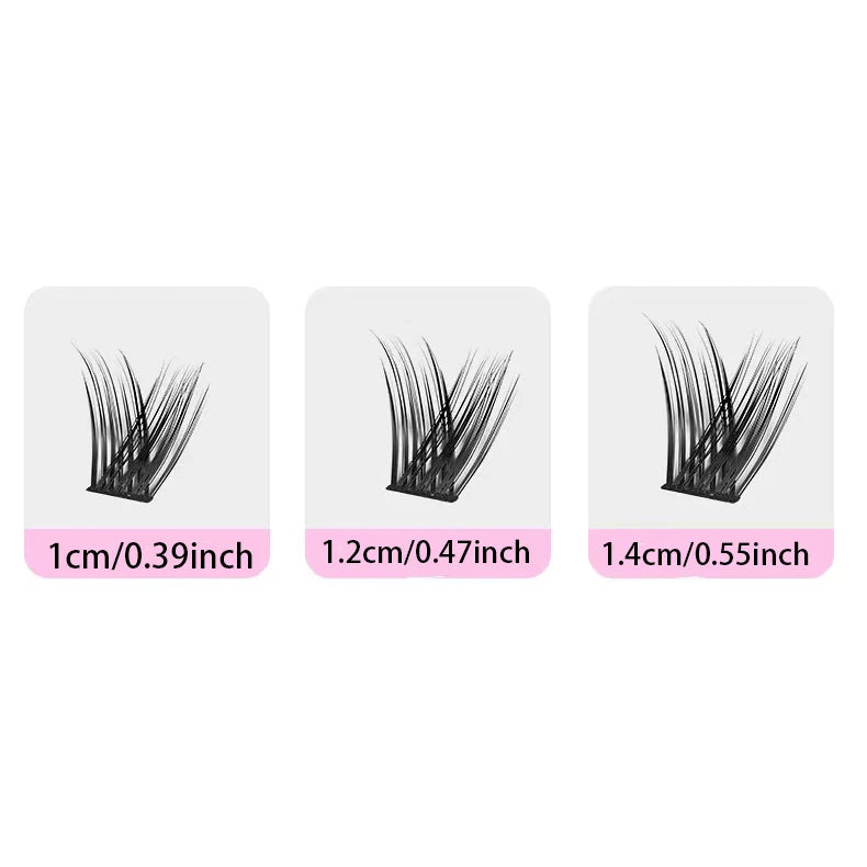 120 Clusters C Curling False Eyelashes 2-in-1 Set Natural Dense Cluster Lashes Extensions Reusable Beauty Makeup Tools