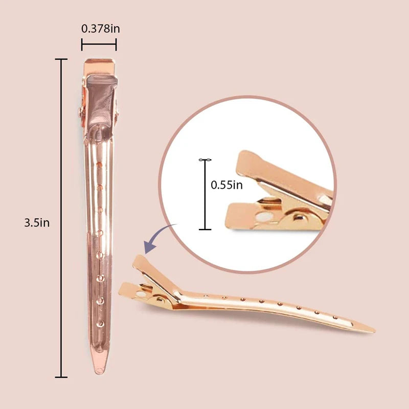12Pcs Professional Alligator Clips for Hair Styling Hair Sectioning Clips for Salon & Makeup Application | Ideal Gifts for Women