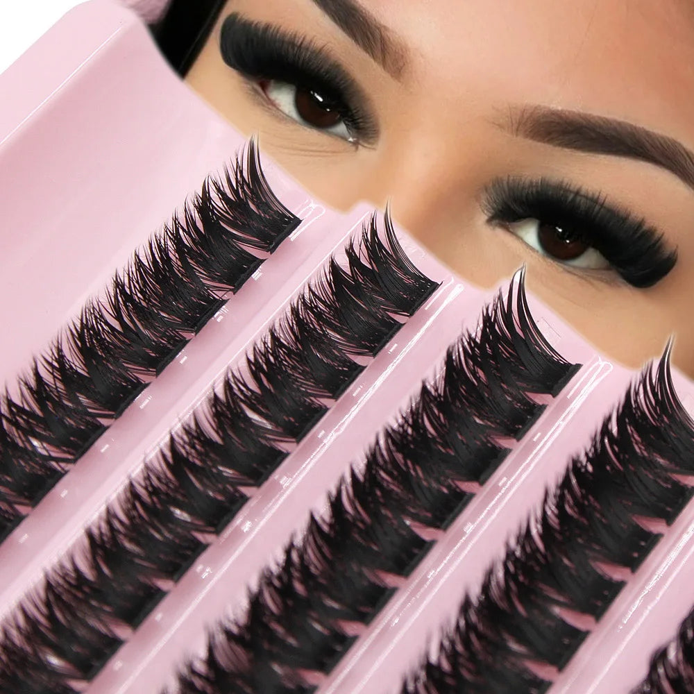 Big Capacity Super Bunch DIY Cluster Lashes 8-16mm Mix Charm Style Eyelashes Extension False Eyelash Makeup Tool Russian Volume
