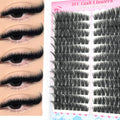 False Eyelashes Natural Wispy Individual Cluster Lashes Easy to Apply Soft & Lightweight Reusable for Daily Makeup