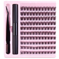 120 Clusters C Curling False Eyelashes 2-in-1 Set Natural Dense Cluster Lashes Extensions Reusable Beauty Makeup Tools